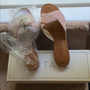 NIB 1 State Slides - red and white stripe 6.5